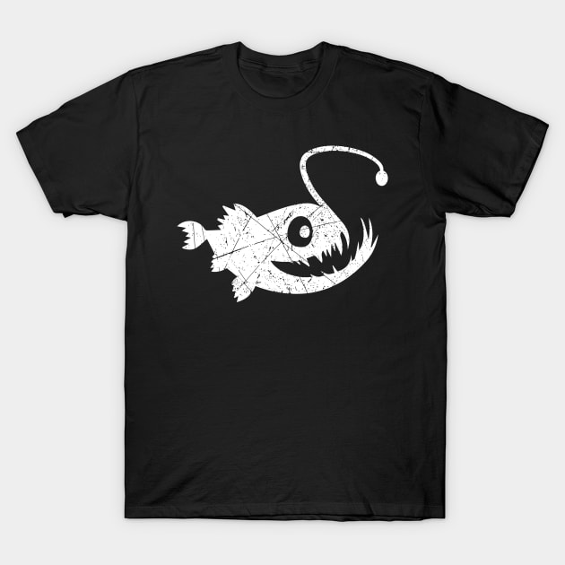 Vintage Deep Sea Angler Fish T-Shirt by Your Funny Gifts